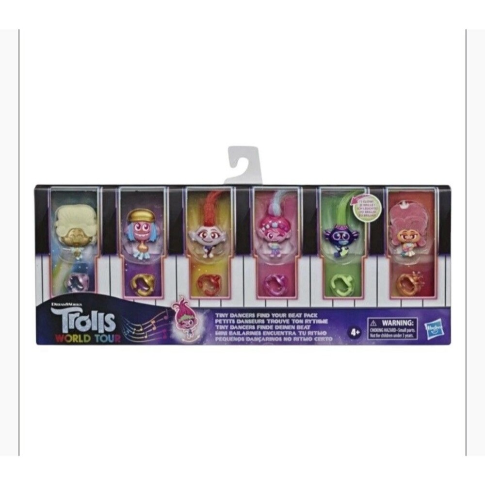 DreamWorks Trolls World Tour Tiny Dancers Find Your Beat Pack, 6 Figures
